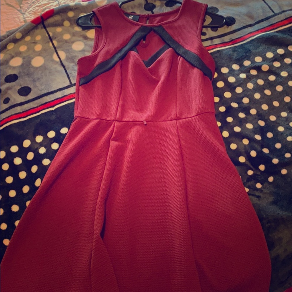 Burgundy dress